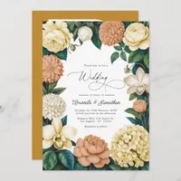 Buttercream, Vanilla Silk & Soft Apricot Wedding Invitation