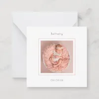 MINI Simple Photo Baby Girl Birth Announcement