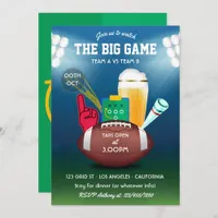 Big Game Day Football Party Invitation