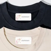 Unicorn pink white name girl labels