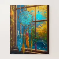 Dreamcatcher in Window Boho Jigsaw Puzzle