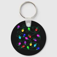 Christmas Lights -Let's Get Lit Lights- Merry & Br Keychain