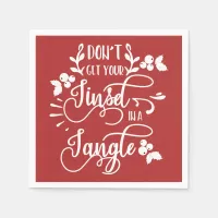 dont get your tinsel in a tangle christmas paper napkins