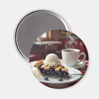 Blueberry Pie, Ice Cream & Coffee Magnet