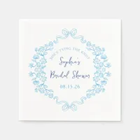  "Tie the Knot" Something Blue Bow Bridal Shower  Napkins