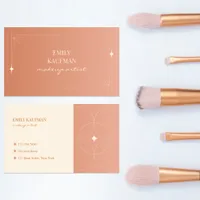 Modern Terracotta Gradient Makeup Artist Business Card