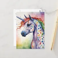 A Beautiful Rainbow Appaloosa Unicorn  Postcard