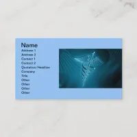 Blue Rod of Asclepius Business Card