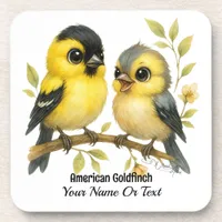 Brilliant American Goldfinch Beverage Coaster