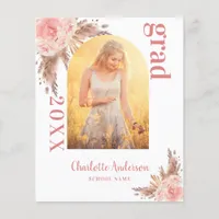 Budget pampas grass blush graduation thank you