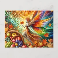 Autumn Harvest Fairy Postcard