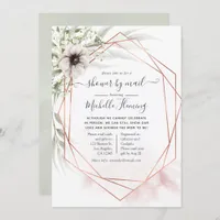 Eucalyptus Geometric Baby Shower by Mail Invitation