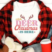 Retro Ohh Deer Christmas Is Here  Tri-Blend Shirt