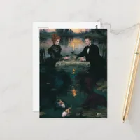 Gorgeous Vintage Mermaid Couple Dinner Party Postcard