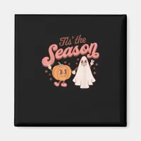 Tis The Season Pumpkin Boo 60s 70s Halloween Costu Magnet