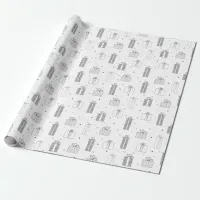 Black & White Gifts - Coloring Wrapping Paper