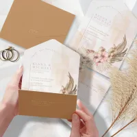 Boho Oasis Wedding ID959 All In One Invitation