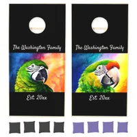 Two Parrots Personalized Cornhole Set