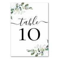 Wedding Reception Eucalyptus Table Number