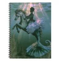 Dressage on a Seahorse Mermaid Notebook