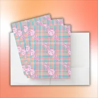 Blue, Pink & Peach Pattern | Pocket Folder