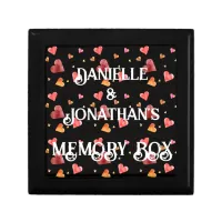 Colorful Watercolor Hearts Memory Box