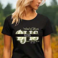 Maid of Honor Matching Personalized Bridal Party T-Shirt
