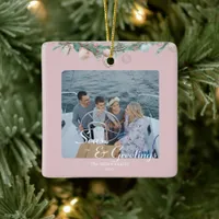 Seas & Greetings Dusty Pink Seashell 1-Photo Ceramic Ornament