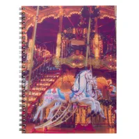 childhood dream - old horse carousel  notebook