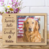 Personalized Pet Memorial Dog Photo Plaque