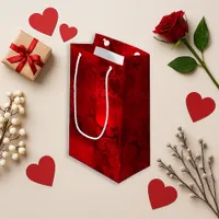 Romantic Red Graphic Heart Pattern Design Small Gift Bag