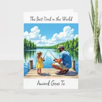 Happy Birthday Dad | Father Fishing with Daughter Card