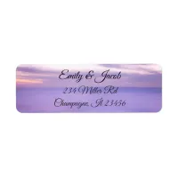 Purple sunset Ocean Beach Return Address Labels