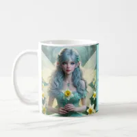 Beautiful March Fairy in Daffodils Coffee Mug