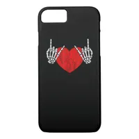 Skeleton Hand Heart And Roll, Valentines Halloween iPhone 8/7 Case
