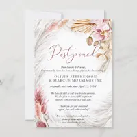 Postponed Wedding Watercolor Pale Blush Pink Invit Invitation