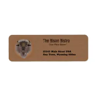 Rustic Westen Plains Bison Label