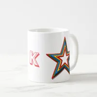Mug - Rainbow Colored Stars and Initial