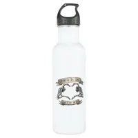 Heartagram Death Is Classic Skeleton Hand Heart Stainless Steel Water Bottle