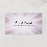 *~* Reiki Energy Healing Rays Rainbow Sparkles Business Card