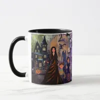 Gothic Haunted House Halloween Mug