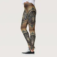 Flower Zodiac & Aztec Abstract Mix Leggings