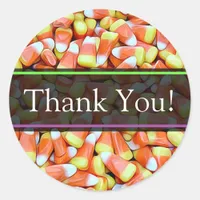 Thank You Candy Corn Halloween Stickers