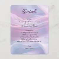 Whispers of Silk: Dreamy Pastel Waves Pink Blue  Enclosure Card