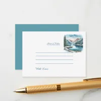 Winter Lake Wedding Advice Enclosure Card