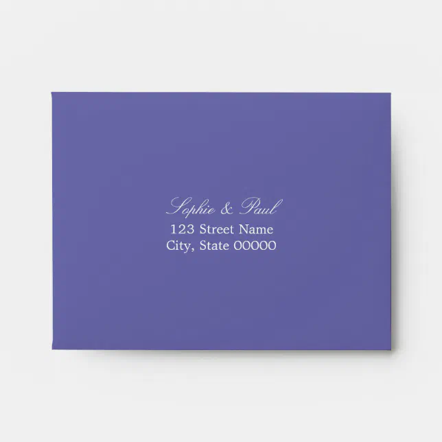 Lavender Self Addressed RSVP Envelope