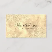 Gold Holographic Opal Stone Glitter Business Card