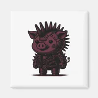 Whimsigoth Cyborg Sloth Vintage Art Design Classic Magnet