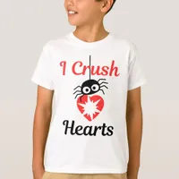 Valentine's I Crush Hearts cute spider | T-Shirt