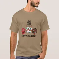 Happy Pawliday - Christmas Holiday T-Shirt